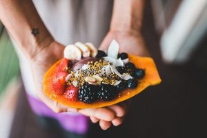 vegan fruits bowl